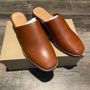 Madewell Mindy Lugsole Leather Mules, size 8. Like New